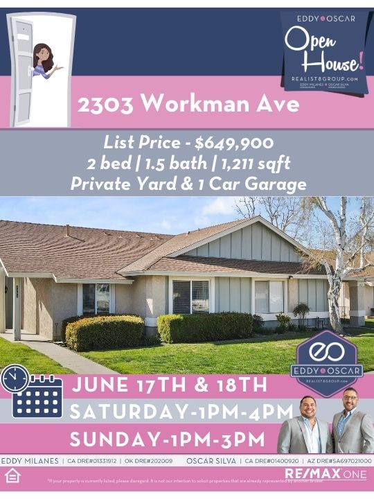 Open House 2303 Workman Avenue, Simi Valley Ca 93063
